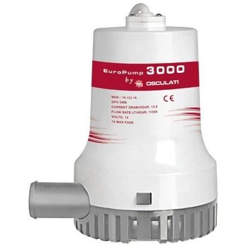 Помпа трюмна Osculati Europump II 3000 12 В 192 л/хв висота підйому 6 м (RINA DIP022408Y2)