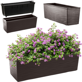 Балконний ящик з вставкою Kadax Treviso 19 х 56 см Мокко (K3867)