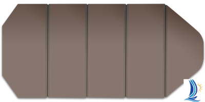 Слань-книжка Колибри К-260Т світло-сіра вологостійка фанера 2210x830x9 мм 5 секцій (22.003.02)
