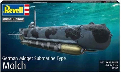 Zestaw modelowy Revell 5380518 niemiecki okręt podwodny typu Molch 35 el (4009803051871)