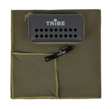 Полотенце микрофибра Tribe Pocket Towel 75х150 см армейский зеленый высокая впитывающая способность быстро со
