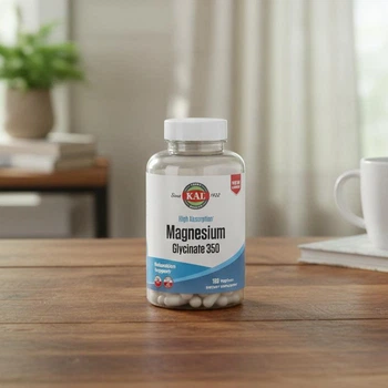 Магній гліцинат із високою абсорбцією KAL Magnesium Glycinate 350 mg 160 капсул