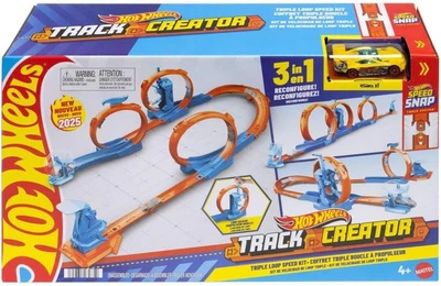 Трек Hot Wheels Track creator Triple Loop Speed Kit Потрійна петля (JDW39)