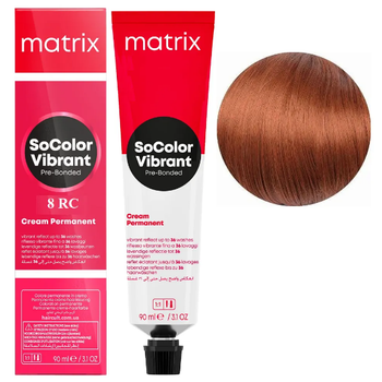 Крем-краска Matrix SoColor Pre-Bonded Cream №8RC Светлый блондин красно-медный 90 мл