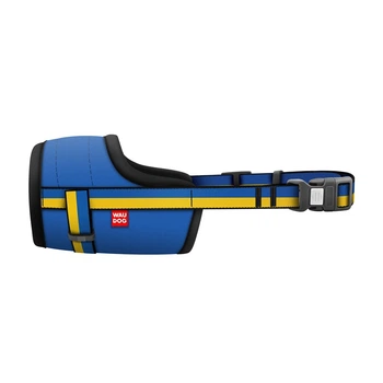 Намордник для собак WAUDOG Nylon малюнок Colors of freedom пластиковий фастекс розмір L О 25-34 см