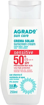 Сонцезахисний крем Agrado SPF50+ для чутливої шкіри 250 мл (8433295096069)