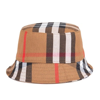 Панама с принтом Burberry коричневая унисекс (pn001)