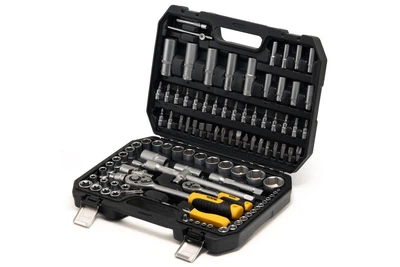 Набор инструментов Mastertool ¼"&½" 108 шт 4-14 мм 10-32 мм CrV кейс с металлическими замками 78-5108