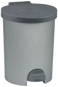 Сміттєвий кошик з педаллю Curver Refuse 15 л Сріблясто-графітовий 175000 (3253921319233)