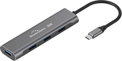 Hub USB ExtraDigital USB Type-C - 4 x USB 3.0 Grey (6938143375317)