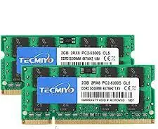 Оперативная память Комплект TECMIYO 4 ГБ (2x2 ГБ) DDR2 Sodimm 667 МГц PC2-5300 PC2-5300S