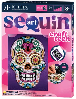 Zestaw kreatywny Kitfix Sequin Art Craft Teen Sugar Skull (5905935812405)