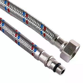 Шланг для смесителя Solomon М10х1/2″ 100 см, нержавеющая сталь (HY6201 B)