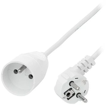 Подовжувач мережевий PLASTROL PS-171 з одним гніздом 5 м Білий (5902273422068)