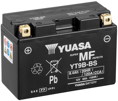 Мото аккумулятор Yuasa 12V 8Ah MF VRLA Battery AGM YT9B-BS (сухозаряжений) (YT9B-BS)