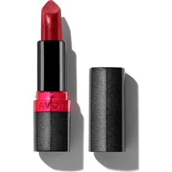 Зволожувальна мерехтлива губна помада Avon «Ультра» відтінок "Зірковий червоний" (Scarlet Starlet) 3,6 г