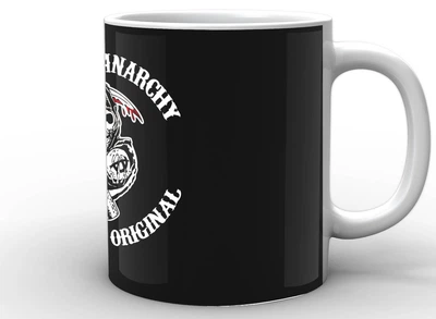 Чашка з принтом білий Сини Анархії Sons of Anarchy емблема SA.002.13 Кружка керамічна 0,33