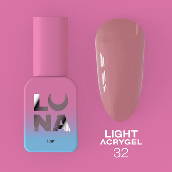 Жидкий гель LUNAMoon Light Acrygel №32 – 13 мл для укрепления и доращивания ногтей