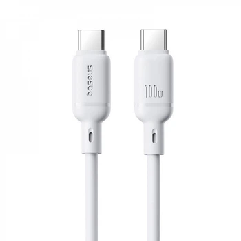 Кабель Baseus Silky Series Fast Charging Type-C to Type-C 100W (2m) white