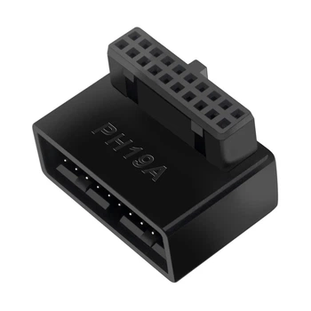 Адаптер переходник угловой 90° USB 3.0 Внутренний разъём 19/20P PH19A для материнской платы