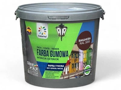 Резиновая краска для крыш Colorina 6 кг RAL 3005 вишневая