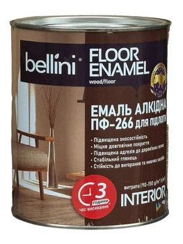 Эмаль алкидная для пола BELLINI ПФ-266 0,9 кг красно-коричневая