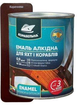 Эмаль алкидная Корабельна ПФ-115 0.9 кг коричневая