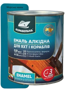 Эмаль алкидная Корабельна ПФ-115 0.9 кг морская волна
