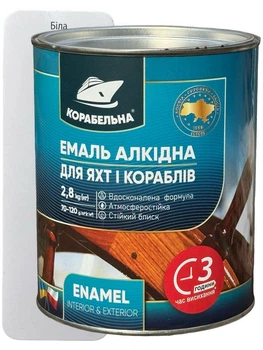 Емаль алкідна Корабельна ПФ-115 2.8 кг біла