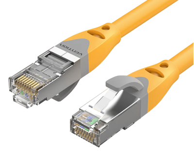 Кабель мережевий RJ-45/RJ-45 1.5 м Vention Cat.6A SFTP жовтий new