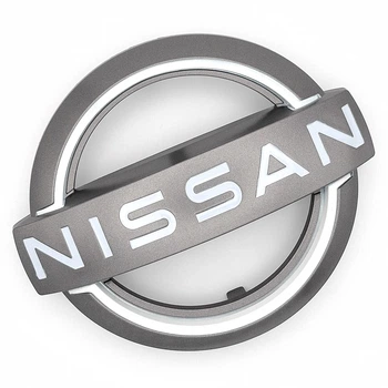Эмблема логотип Nissan решётки радиатора (ABS, серый, матовый) 148*126 мм 62890 5LM0A