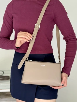 Жіноча сумка з екошкіри David Jones CM7815 - світлий тауп