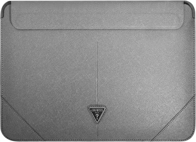 Чохол для ноутбука Guess Saffiano Triangle Logo 14" Silver (3666339039882)