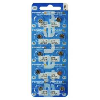 Батарейка таблетка Renata SR626W 377 AG4 1.55V оксид серебра 10 шт (8FE00DB87D87)