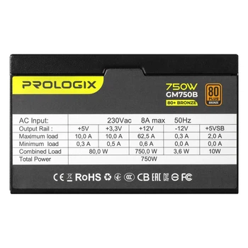 Блок живлення Prologix GM750B 750W 80+ Bronze ( 15995 )
