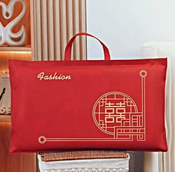 Подарункова сумка-чохол Fashion на блискавці з ручками (червона) 80×50 см KT7007312