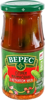 Огурцы маринованные Верес с кетчупом чили 435 г (4823105408702)