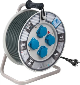 Подовжувач на котушці Pawbol на 4 розетки IP44 30 м (B.1114-30S)