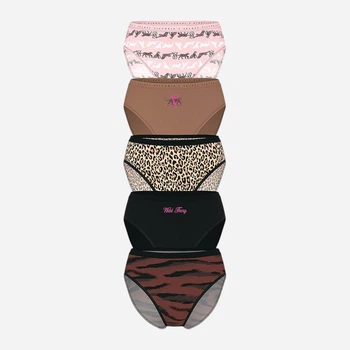 Набір трусиків сліпів жіночих бавовняних Victoria's Secret Stretch Cotton High Leg Brief 27120451 XS 5 шт Комбінований (43652955162860)