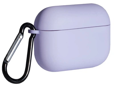Силиконовый чехол Nik с карабином и микрофиброй для AirPods Pro 3 / purple