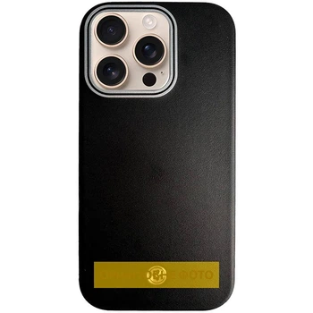 Чехол SGP PC+Leather with Magnetic Fit для Apple iPhone 16 (6.1") Black