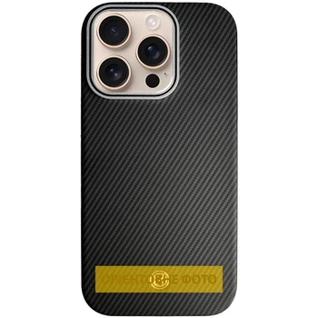 Чехол SGP PC+Leather with Magnetic Fit для Apple iPhone 16 (6.1") Carbon