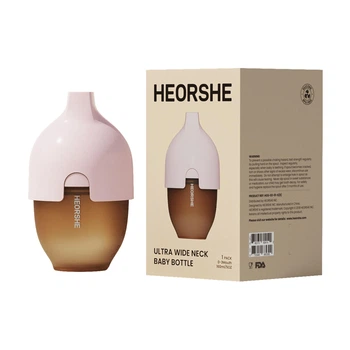 Антиколиковая бутылочка 0-3 мес. с силиконовой соской HEORSHE, Pink Bottle, 160 мл