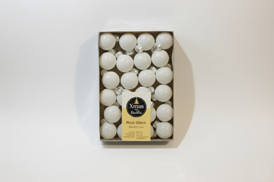 Набір ялинкових куль Xmas 24 шт. White (NY1631072025)