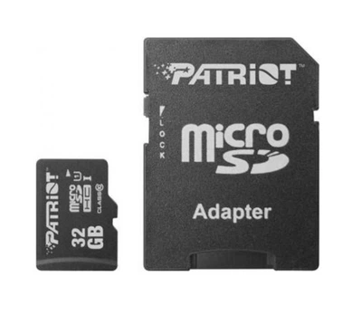 Карта пам'яті microSD 32Gb Patriot LX Series Class 10 UHS-I U1 V10 + SD adapter (PSF32GMCSDHC10)