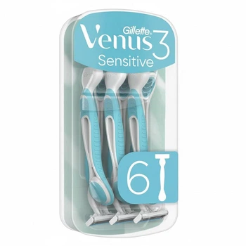 Бритвы одноразовые женские для бритья Gillette Venus 3 Sensitive, 6 шт