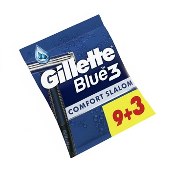 Бритвы одноразовые мужские для бритья Gillette Blue 3 Slalom Comfort, 9+3 шт