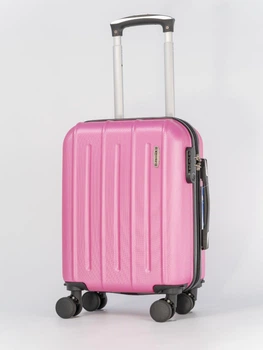 Пластикова валіза для ручної поклажі Lowcost лоукост Wizz Air 40 x 20 x 30 рожеве золото