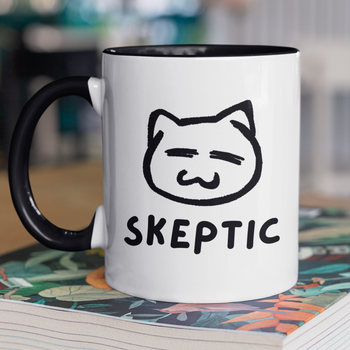 Чашка керамічна Skeptic 330мл Чорна ручка kr0359-BL