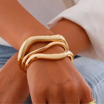 Браслет "Gold Set", комплект із 3 браслетів, золото